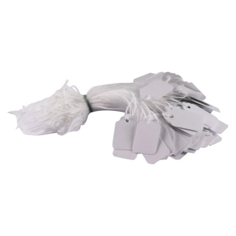 Image of Value Strung Ticket 27 x 16mm White (1000 Pack) KF01616