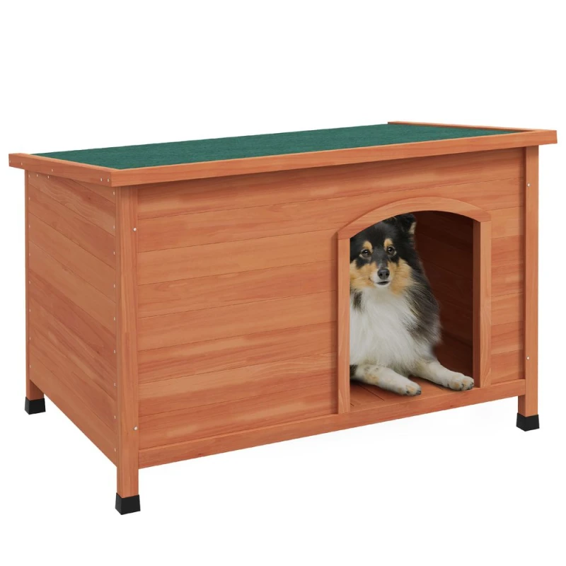 Image of PawHut Wooden Dog Kennel with Removable Floor, Openable Roof - Pawhut 5056725503932