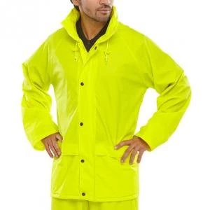 image of B Dri Weatherproof Super B Dri Jacket with Hood 2XL Saturn Yellow Ref