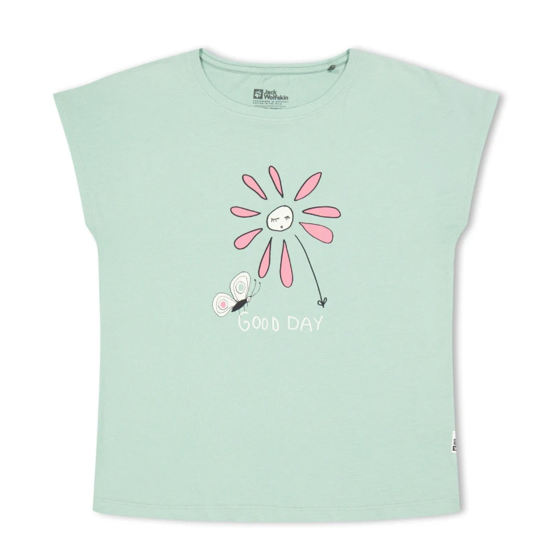 Image of Jack Wolfskin Good Day T-Shirt Juniors - Green Green 7 - 8 Years
