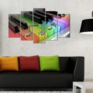 Image of 5PMDF-34 Multicolor Decorative MDF Painting (5 Pieces)