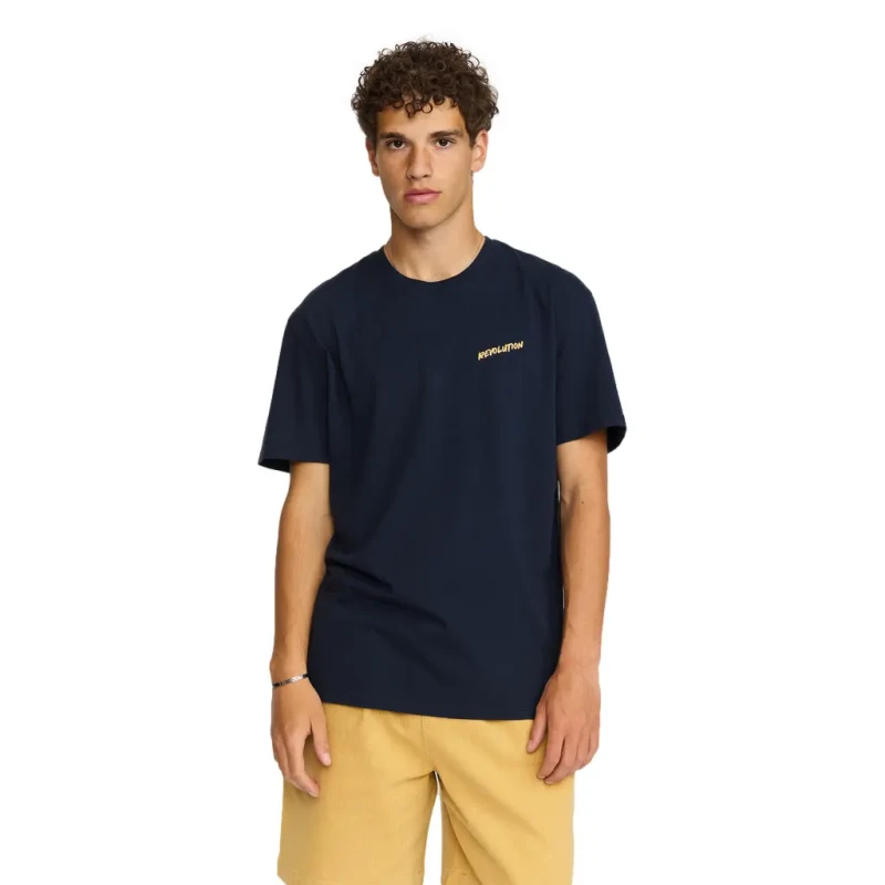 Image of Revolution Printed T-Shirt Revolution Bleu Male S