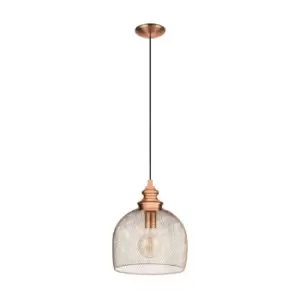 image of Hanging Ceiling Pendant Light Copper Wire Mesh Shade 1x 60W E27 Feature Lamp