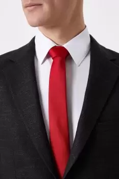 Image of Mens Slim Red Tie