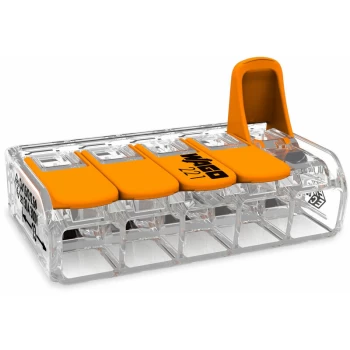 Image of Wago - 221-615 15 Piece Compact 5 Lever Connector Terminal Block 6mm