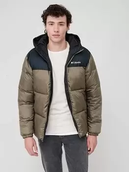 Image of Columbia Puffect Hooded Water Resistant Padded Jacket - Khaki