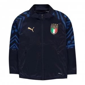 Puma Italy Stadium Jacket Junior Boys - Dark Blue/Blue