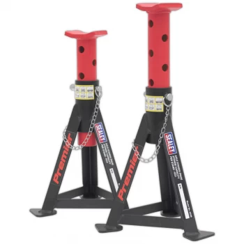 Image of Axle Stands (Pair) 3-Tonne Capacity Per Stand - Red