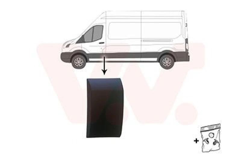 Image of VAN WEZEL Trim / Protective Strip, sidewall VAN WEZEL 1992405