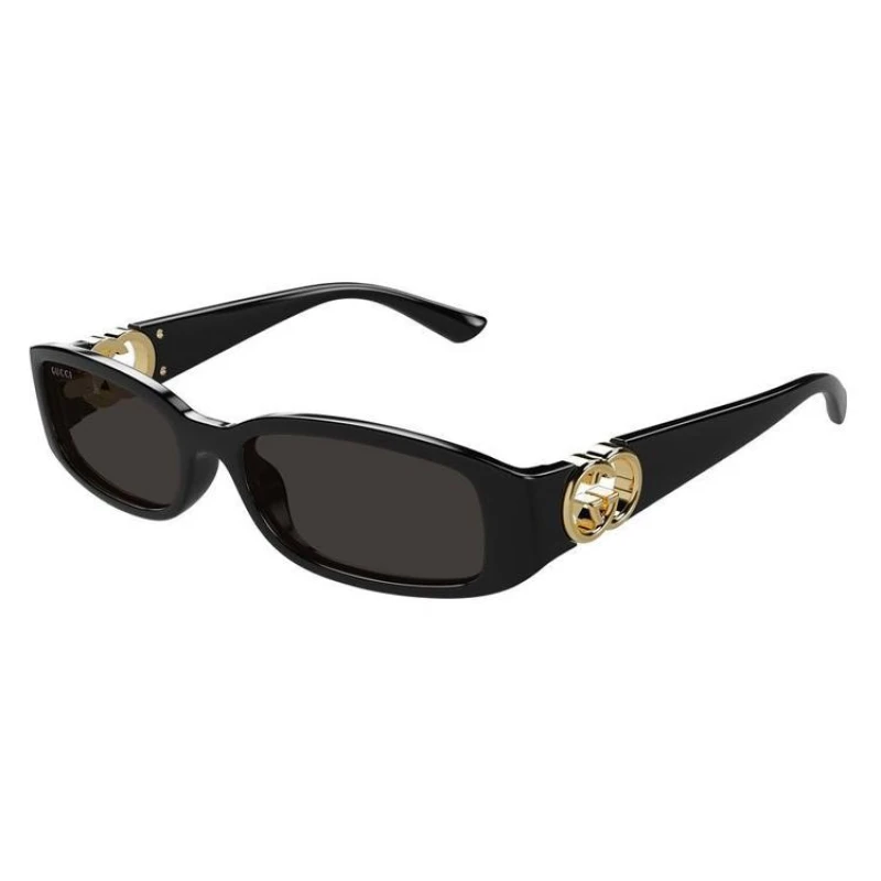 Image of Gucci Gucci Hollow Design Rectangular Sunglasses Women sunglasses Black GG1661S001 Dust Bag+Eyeglass Case (Random Color)