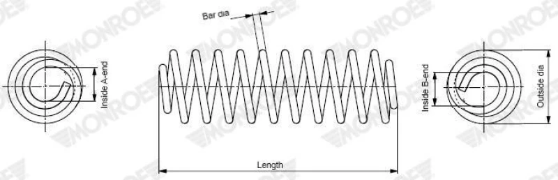 Image of MONROE Coil spring MONROE SP5123