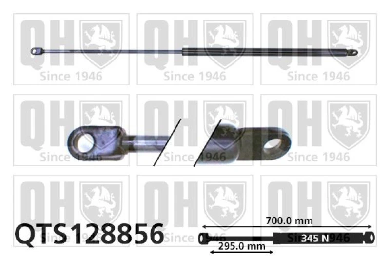 Image of QUINTON HAZELL Tailgate strut QUINTON HAZELL QTS128856