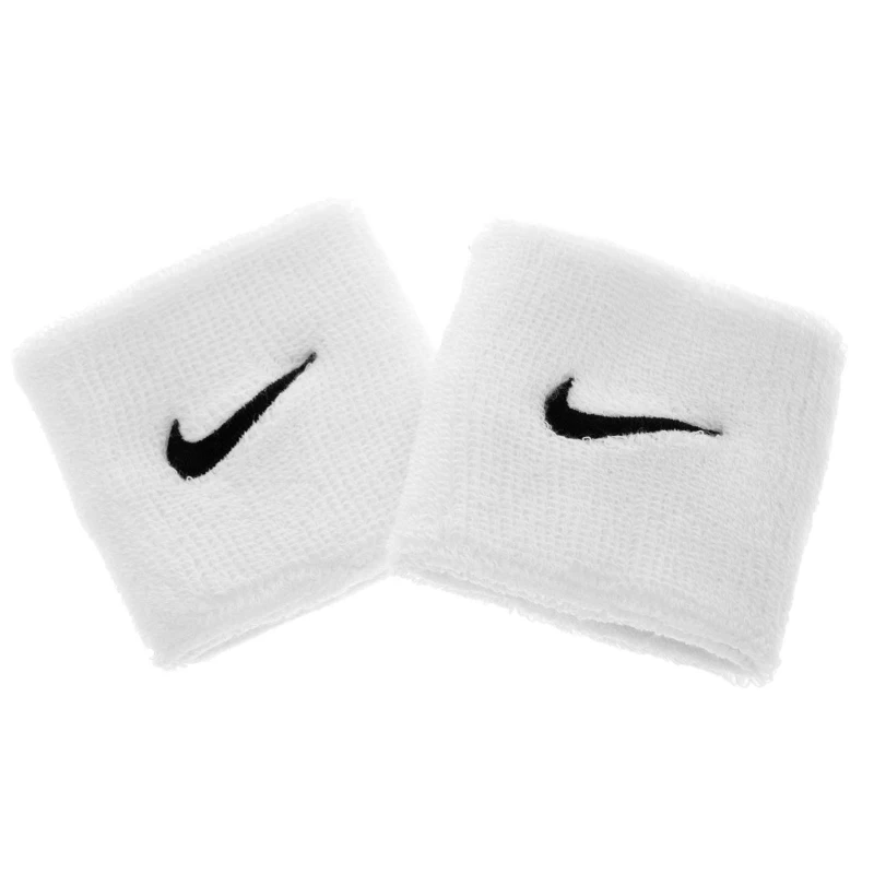Image of Nike Swoosh Wristband 2 Pack White/Black unisex One Size