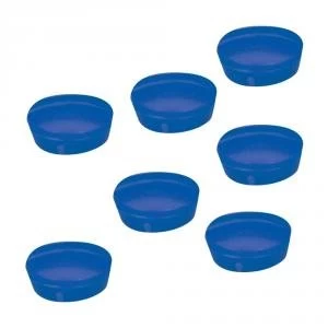 image of Office Round Plastic Covered Magnets 20mm Blue Pack 10 938677