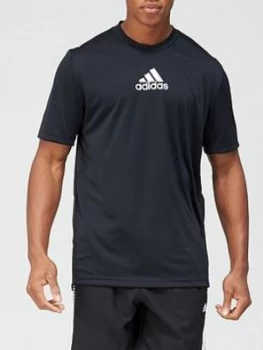 Image of adidas 3-Stripe Back T-Shirt - Black Size M Men