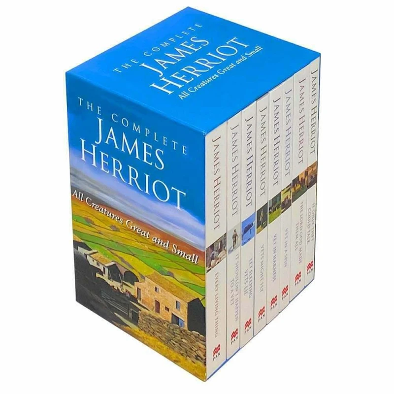 Image of James Herriot All Creatures Great and Small Complete 8 Book Collection Classic Animal Tales James Herriot Books