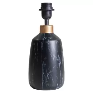 Image of Minisun - Black Marble Effect Table Lamp Base - 0