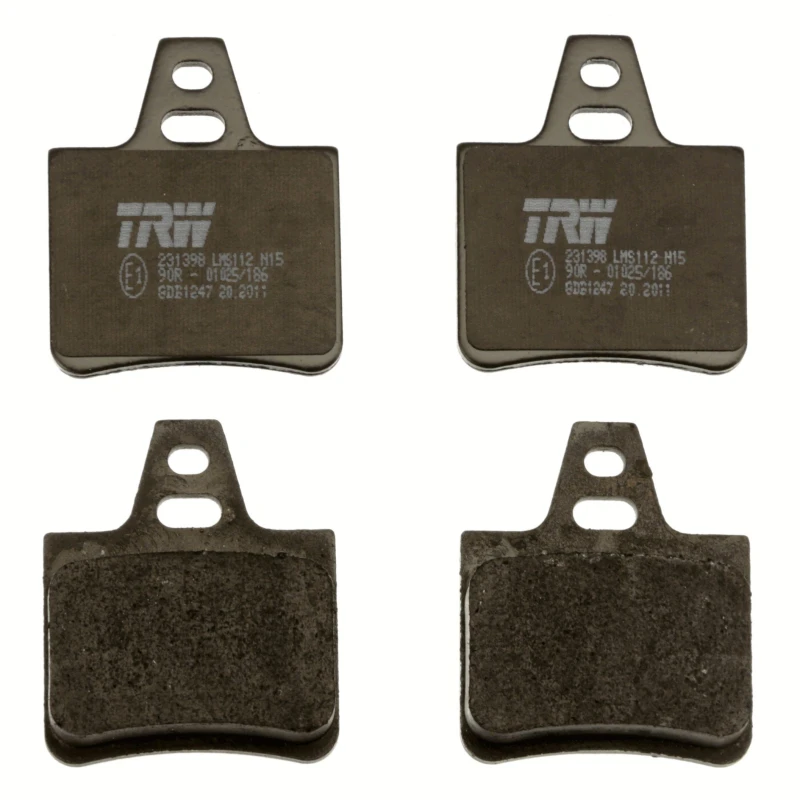 Image of TRW GDB1247 Brake pad set not prepared for wear warning indicator Brake Pad Set,disc brake (402)