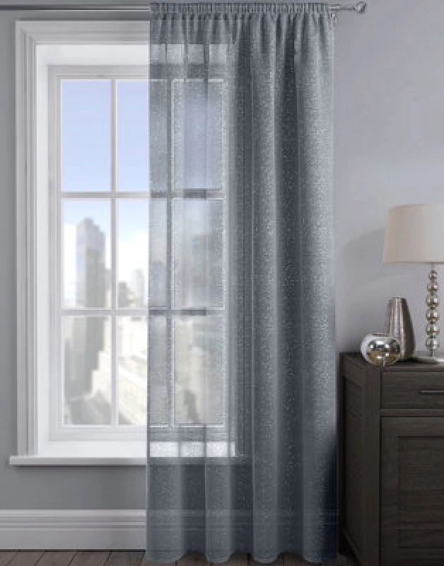 Image of Velosso Alessandria Sheer Voile Panel Slot Top - Charcoal