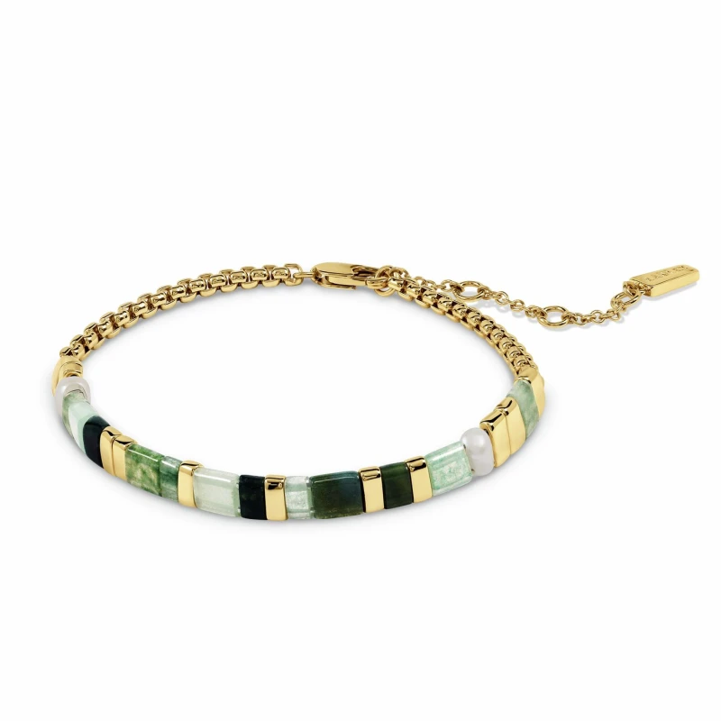 Image of Radley 18ct Gold Plated Pearl & Semi Precious Stone Bracelet