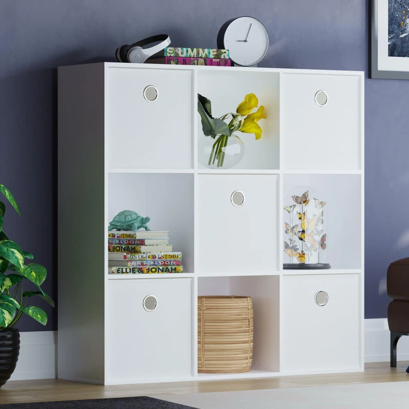 Image of Lassic 3x3 Cube Storage Unit (W) + Set of 5 Storage Cubes White unisex 3x3