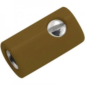 image of Mini jack socket Socket straight Pin diameter 2.6mm Brown