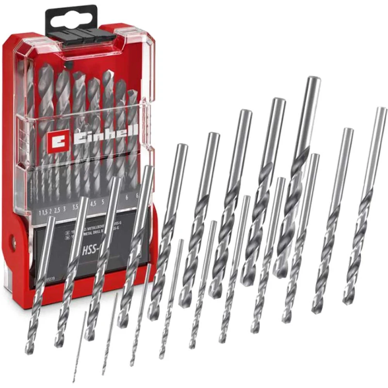 Image of Einhell 19 Piece HSS-G Drill Bit Set 49205519