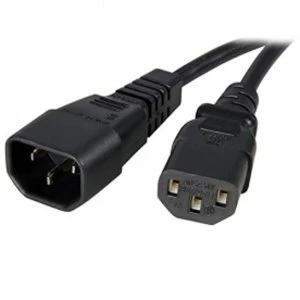 image of 3 ft Standard Computer Power Cord Extension C14 to C13