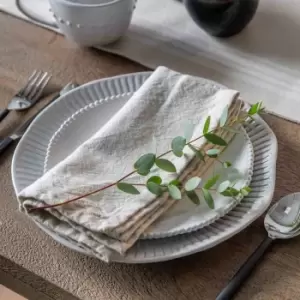 Image of Crossland Grove Stripe Napkin Natural 450X450Mm, Pack Of 4