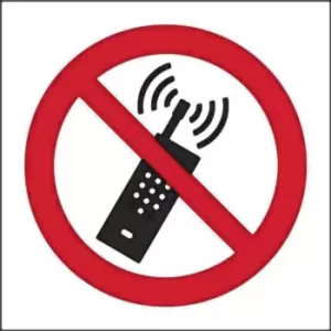 image of Warning No Mobile Phones IT IS Against... - Sav (150 x 100mm)