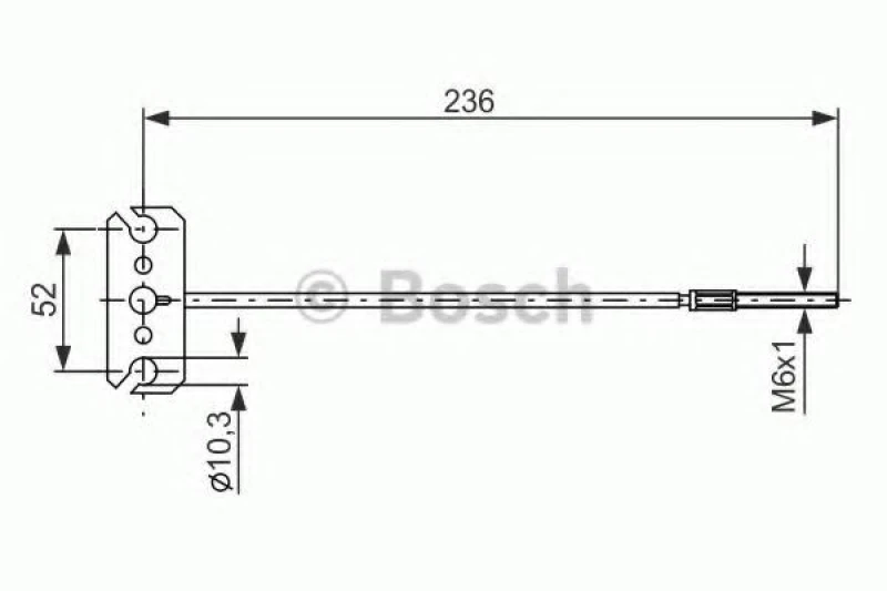 Image of Handbrake cable Bosch 1 987 477 226