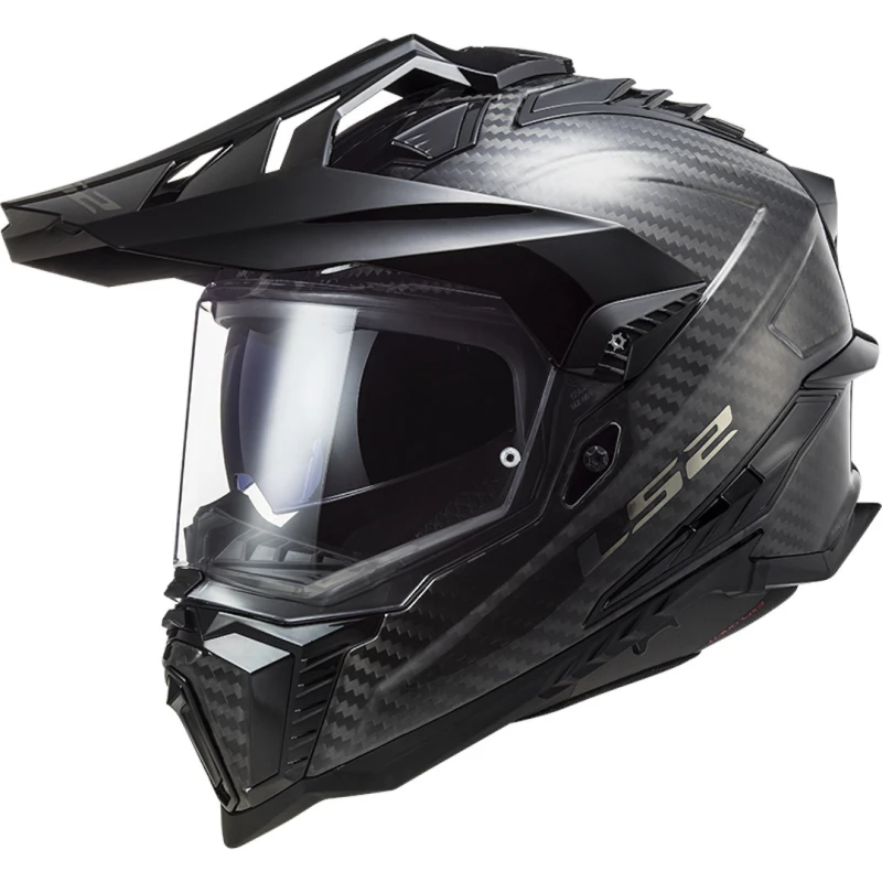 Image of LS2 MX701 C Explorer Focus ECE 22.06 Matt Titanium Hivis Yellow Adventure Helmet Size 2XL