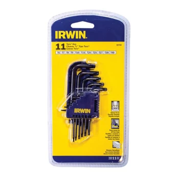 image of Irwin - IRWT10758 T10758 Short Arm TORX Key Set 11 Piece (TX6-TX40)