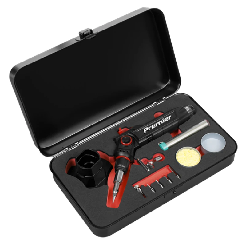 Image of Sealey Premier Butane Indexing Soldering Iron Kit 3-in-1 AK2971