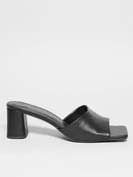 Long Tall Sally Square Mule Heel - Black, Size 9, Women