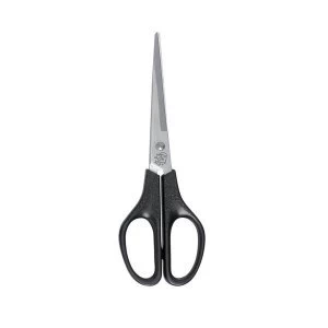 5 Star Office Scissors 160mm Stainless Steel Blades ABS Handles Black - main image