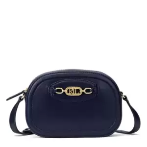 Image of Lauren by Ralph Lauren Leather Medium Jordynn Crossbody Bag - Blue