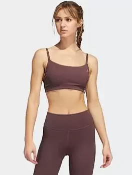 Image of adidas Yoga Studio Light-support Bra, White Size M Women