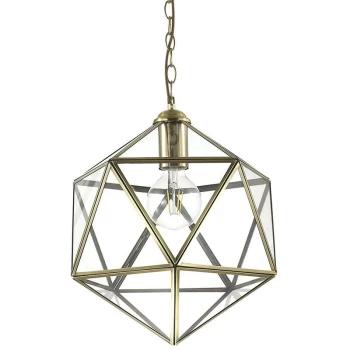 Image of Ideal Lux Deca - 1 Light Ceiling Pendant Burnished Finish, E27