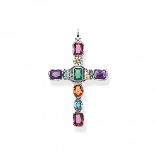 Thomas Sabo Magic Stones Colourful Cross Pendant PE859-294-7