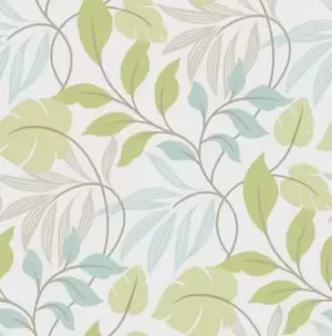 Image of Wallpops Green & Grey Meadow Smooth Wallpaper