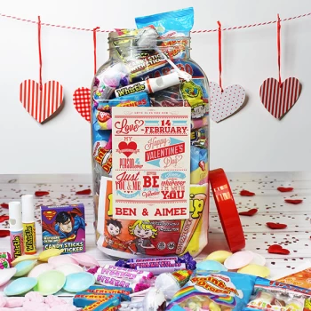 Image of Be My Valentine Retro Sweet Jar - Large