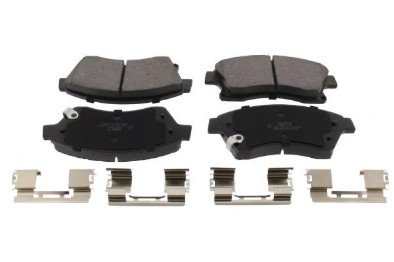 Image of MAPCO 6956 Brake pad set Front Axle, with acoustic wear warning, with anti-squeak plate Brake Pad Set,disc brake (402)