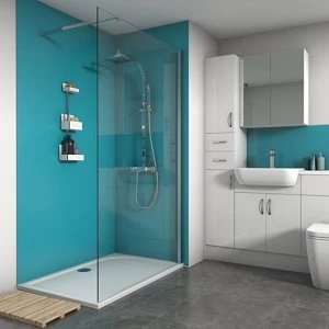 Image of Splashwall Matt Ocean 3 sided Shower Panel kit (L)1200mm (W)1200mm (T)4mm