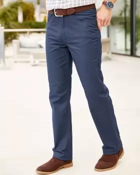 Image of Cotton Traders Mens Brushed Textured Jeans in Blue