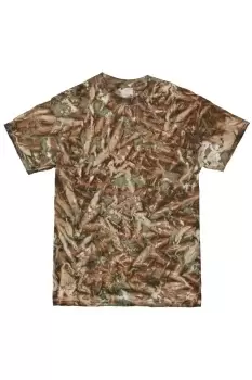 Short Sleeve Tie Dye Camo Pattern T-Shirt