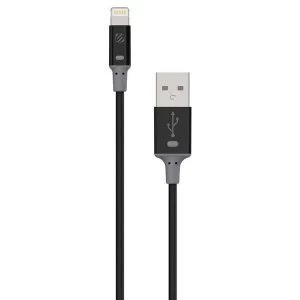 image of Scosche strikeLINE II 0.9m USB A Lightning Black mobile phone cable