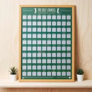 Image of 100 Golf Courses Bucket List Scratch Poster