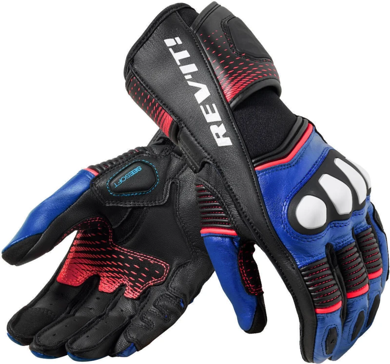 Image of Rev It Xena 4 Ladies Motorcycle Gloves XS Black Blue Black Blue