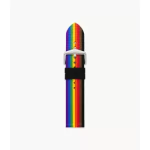 Image of Fossil 22Mm Multicolor Rpet Strap - Black